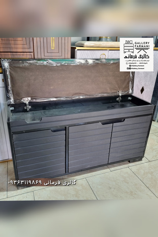 جاکفشی نیمکتی باکس دار نشیمن دار ( سه درب )