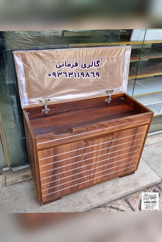 جاکفشی نیمکتی باکس دار نشیمن دار دو درب