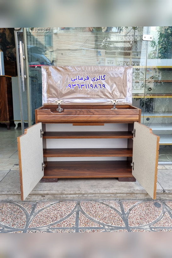 جاکفشی نیمکتی باکس دار نشیمن دار دو درب