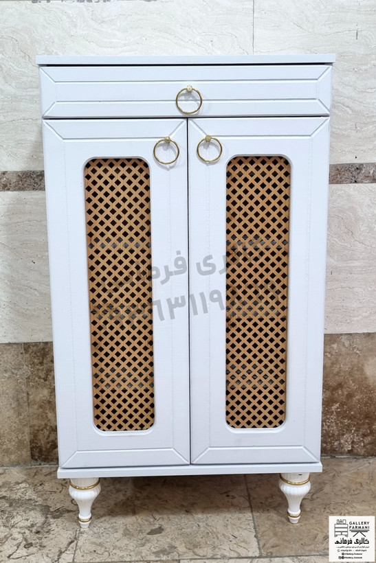 جاکفشی حصیری دو درب کشودار