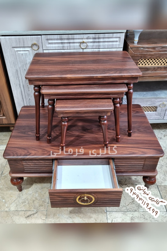 میز جلومبلی + سه عدد عسلی
